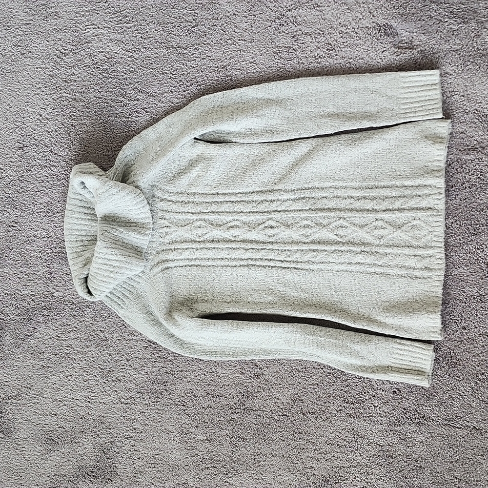 Gray Cowl Neck Sweater